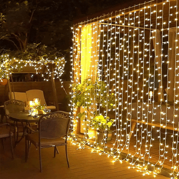 LED ice strip lights, curtain lights, colorful flashing lights, starry sky string lights, Christmas decorative lights, rainproof LED waterfall lights, effect